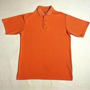 Jamaica Jaxx Short Sleeve Orange/Coral Collar Polo Shirt Men's Size Medium